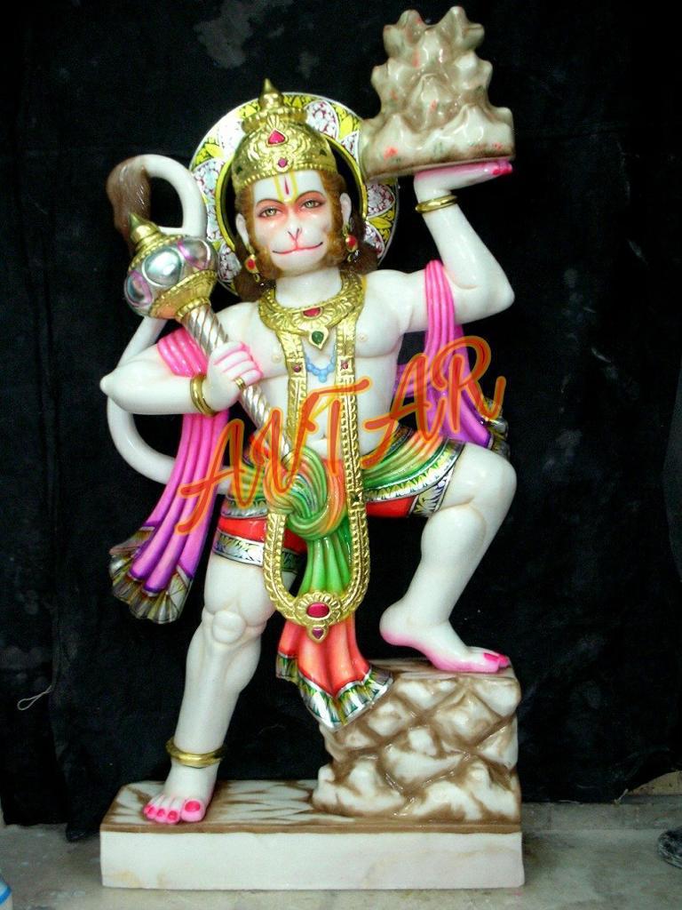 Veer Hanuman Marble Moorti